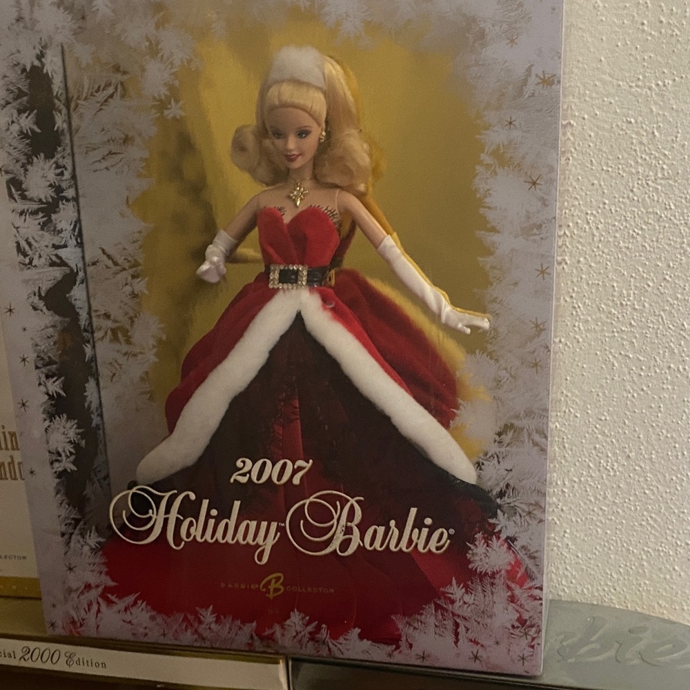 Barbie Holiday Doll in Red and White Gown
